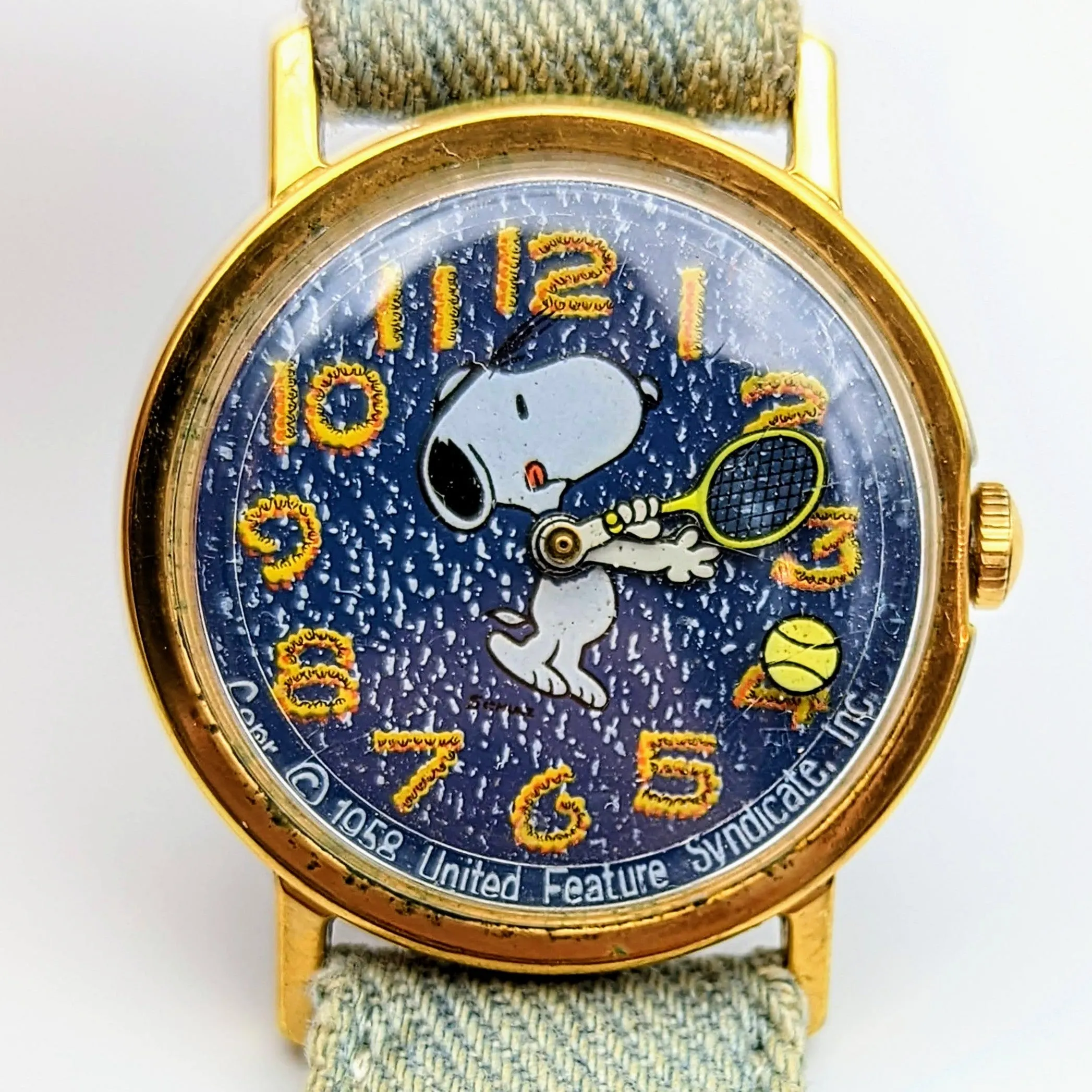 1976 Snoopy Watch Mystery Dial Vintage Manual Wristwatch