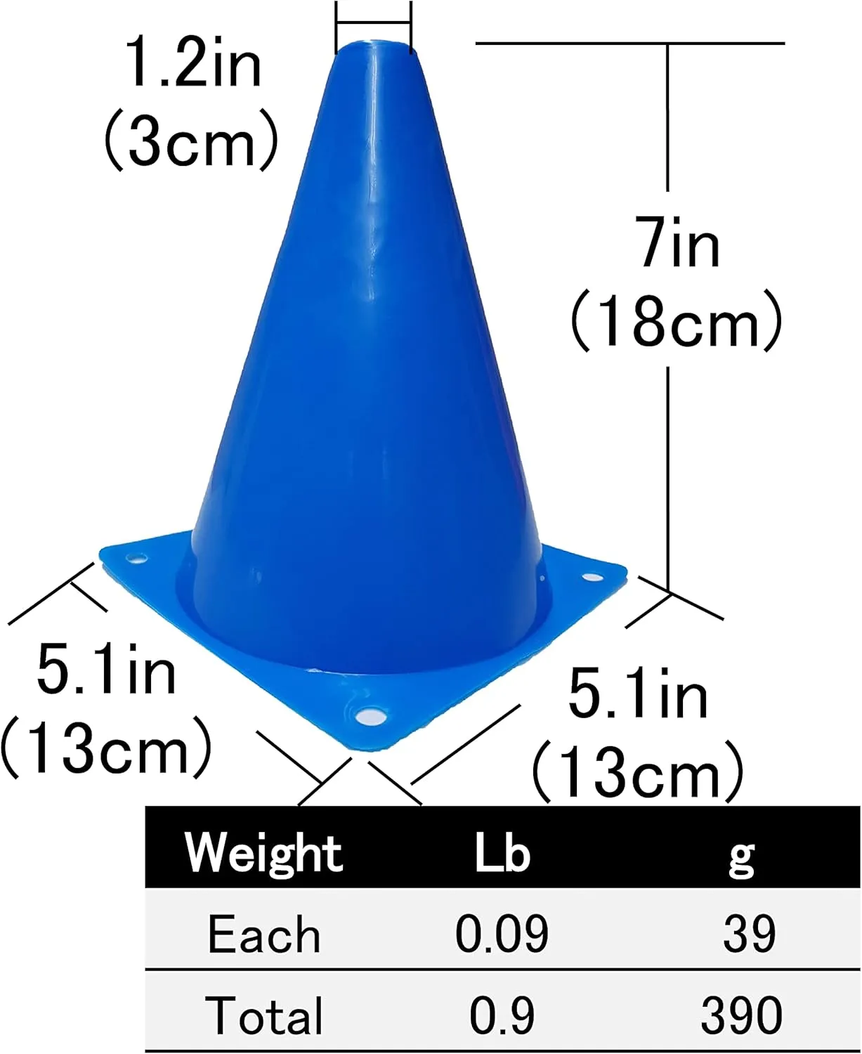 7 Inch Plastic Sport Training Traffic Cone 10 Traffic Safety Cones Sign Sport Soccer Football Training Cones
