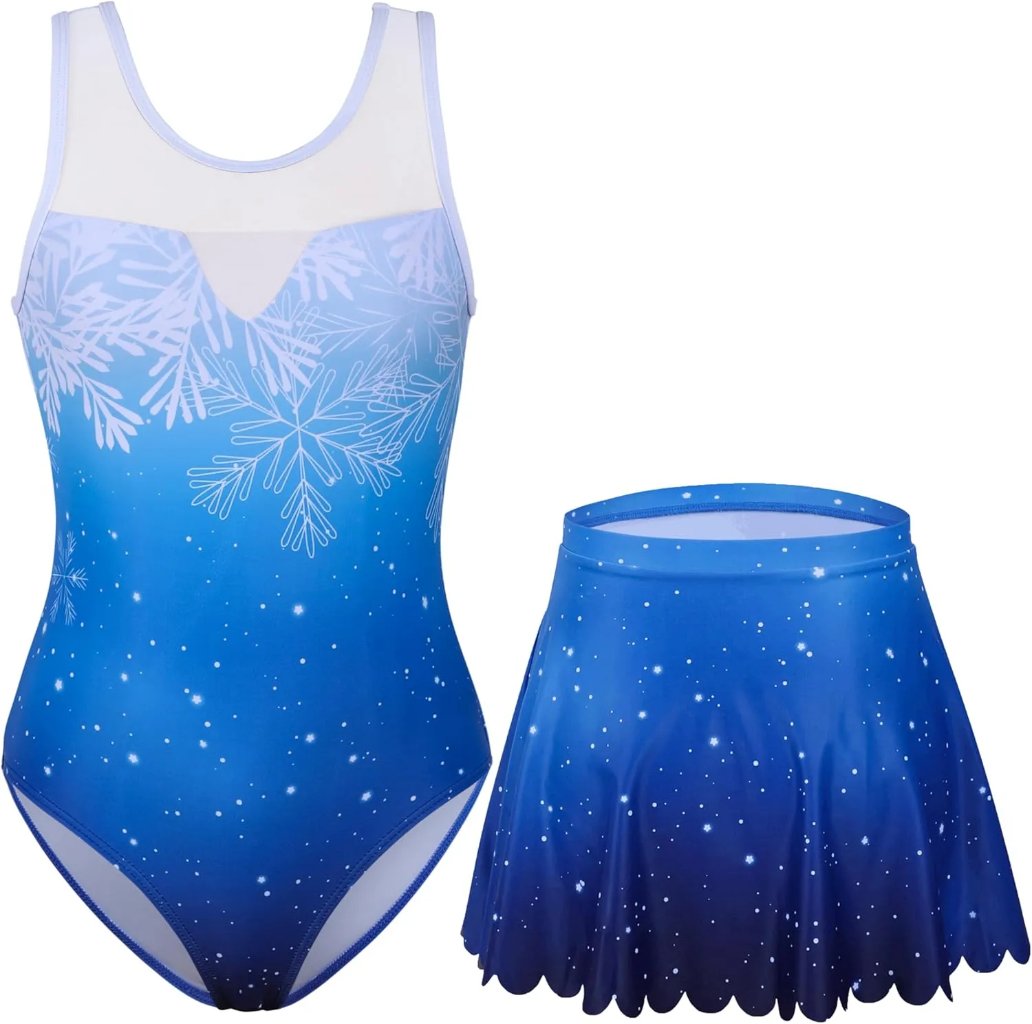 beautyin Gymnastics Leotards for Girls with Skirt Sleeveless Ballet Dance Dress Outfit 4-10 Years