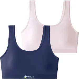 Big Girls' Sports Bra with Breathable Pads Teens Cotton Training Bras