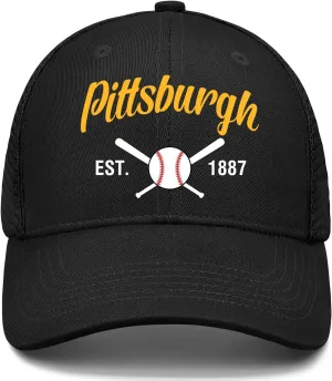 Black Cap Men Women Mesh Baseball Hat Embroidered Trucker Hats Youth Apparel Gifts Snapback Caps