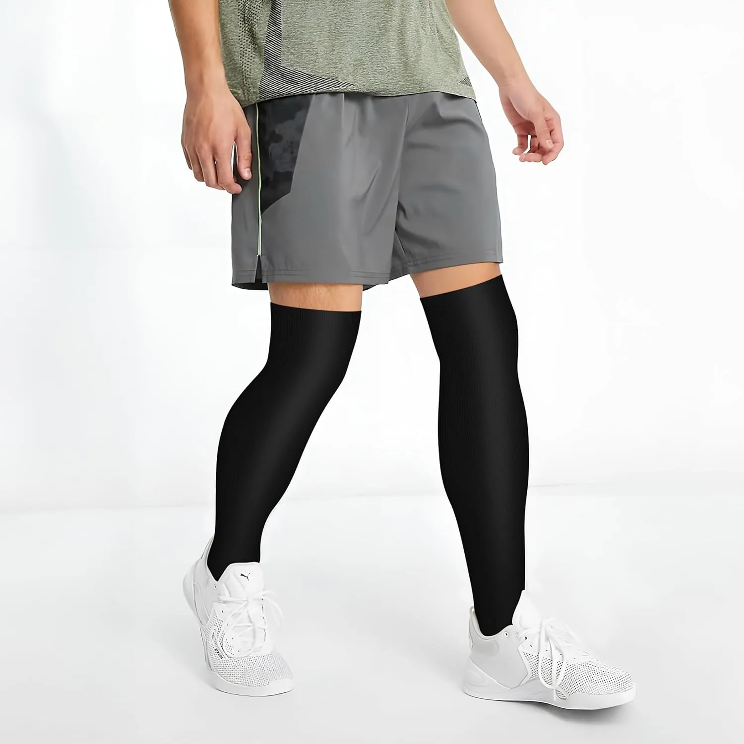 CHARMKING Compression Socks (3 Pairs) Knee High Compression Sock for Women & Men Stockings for Running, Cycling,Athletic
