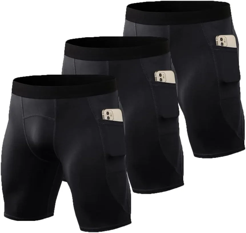 Compression Shorts for Men Basketball Running Tights Cool Dry Spandex Underwear Workout Gym Athletic Baselayer