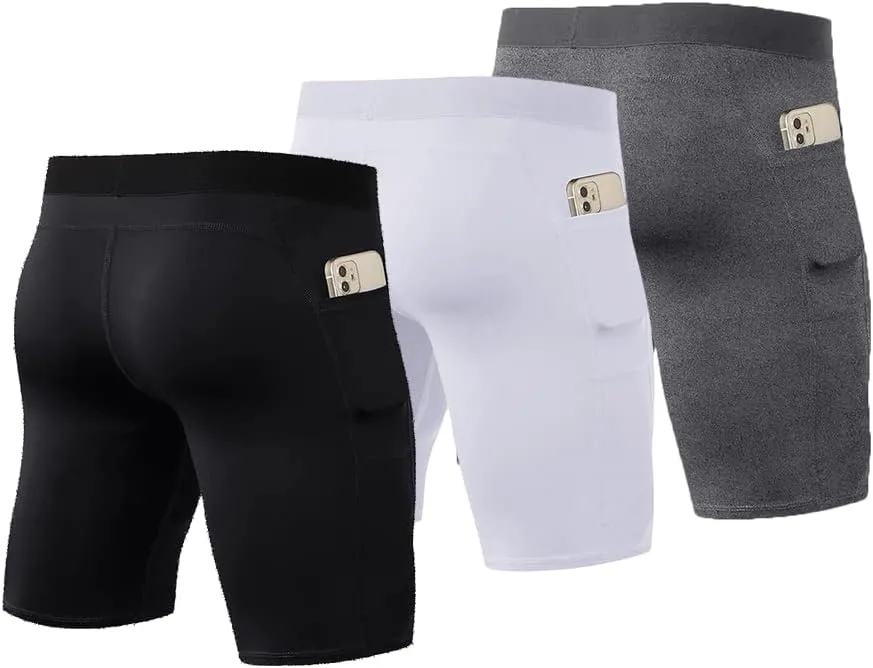 Compression Shorts for Men Basketball Running Tights Cool Dry Spandex Underwear Workout Gym Athletic Baselayer