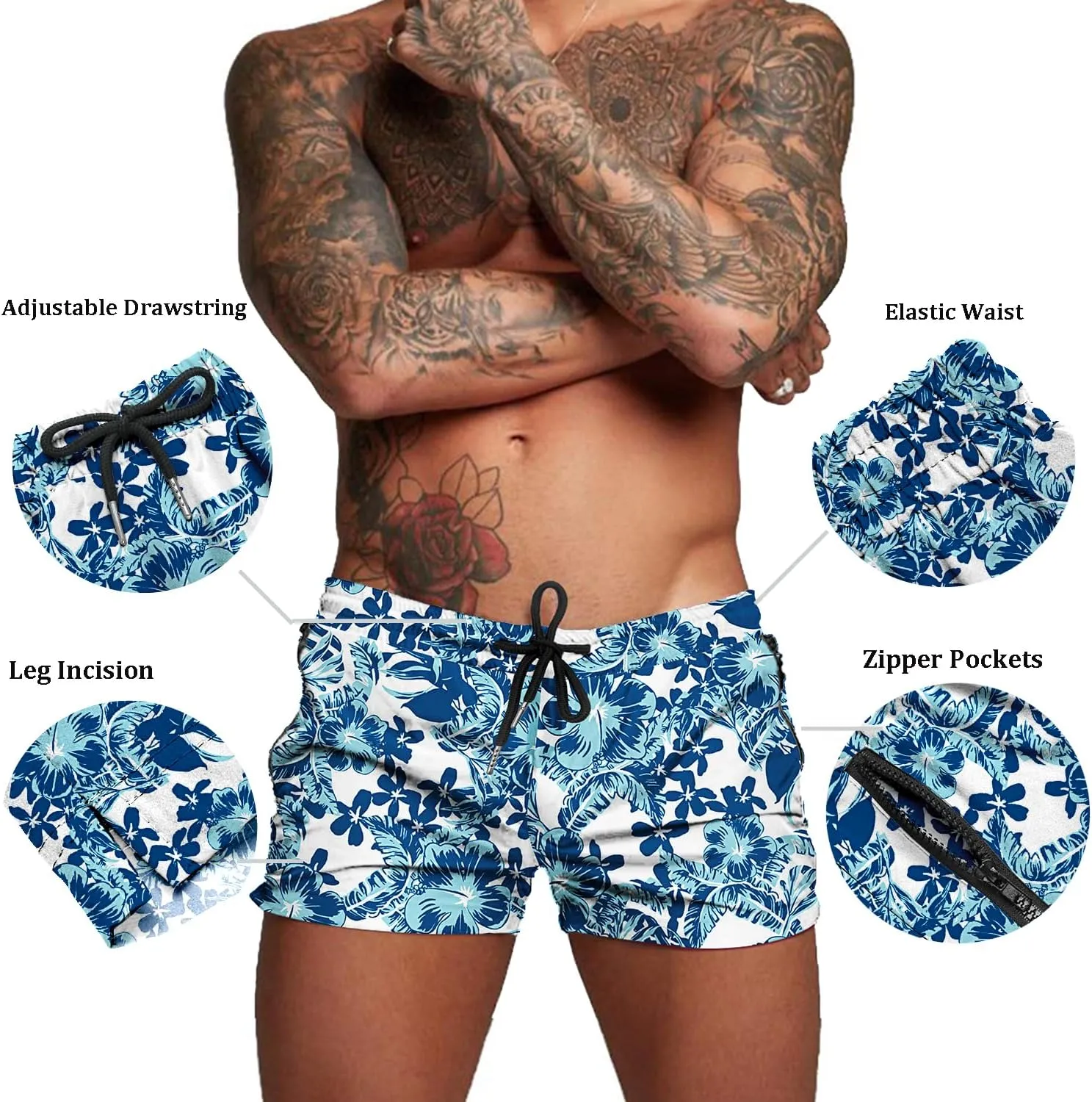 COOFANDY Men's Swim Trunk Swimwear Bathing Suit Swimsuit Board Beach Sport Short S-XXL