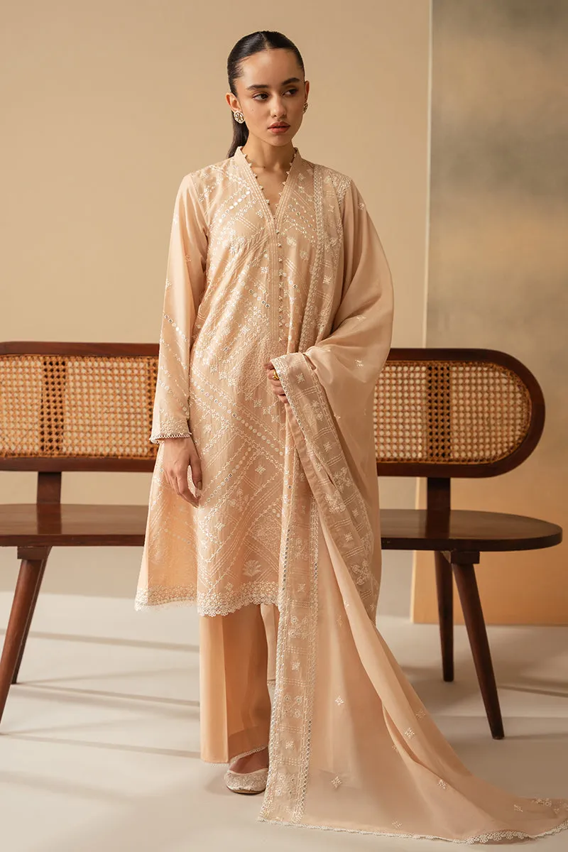 Cross Stitch Embroidered Mahiri Lawn – SILVER DUST