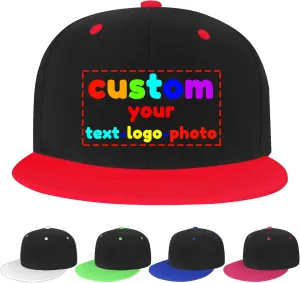 Custom Hats for Men Women Visor Basrball Cap Trucker Cap Snapback hat Add Your Text/Logo/Photo/Picture Adjustable
