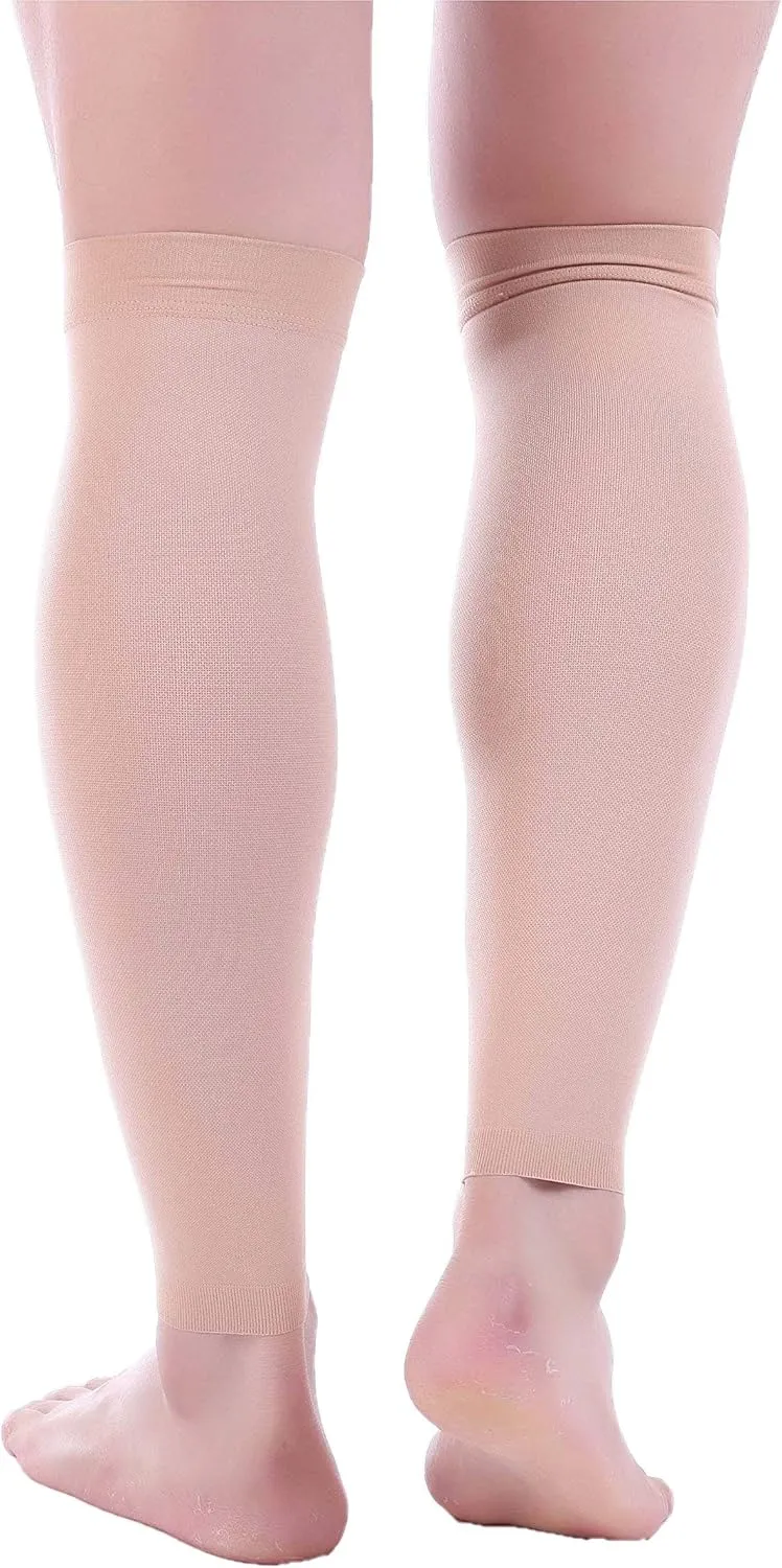Doc Miller Compression Calf Sleeve for Men & Women, Premium Medical Grade, 15-20mmHg Graduated Support for Running, Calf Tear, Shin Splints, Knee High, Calf Sleeves, 1 Pair