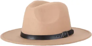 Fashion Men Fedoras Women's Jazz Hat Spring Black Woolen Blend Fedora Hat Outdoor Casual Hat