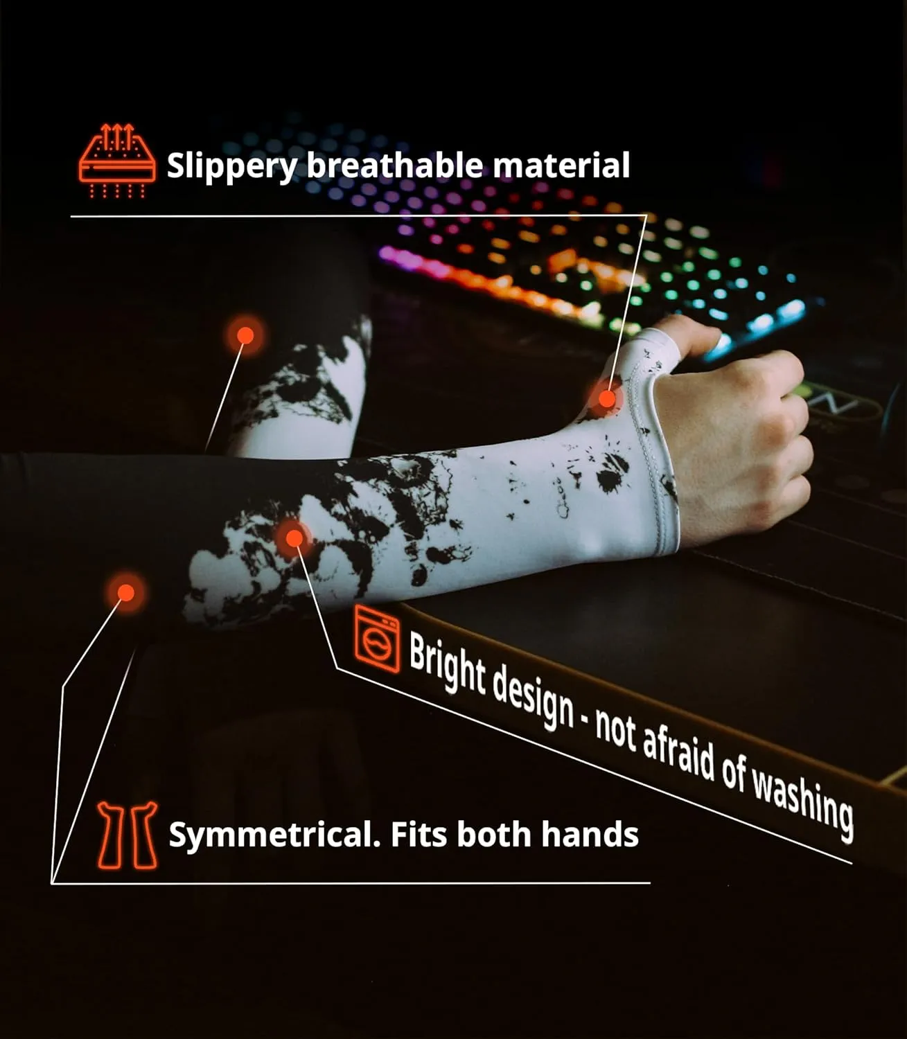Gaming Arm Sleeve PC Sport compression esports gamer sleeve