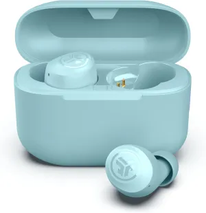 JLab Go Pop  True Wireless Bluetooth Earbuds & Charging Case - Light Blue, App Support, Dual Connect, IPX4 Sweat Resistance, Bluetooth 5 Connection, 3 EQ Sound Settings Signature, Balanced, Bass Boost