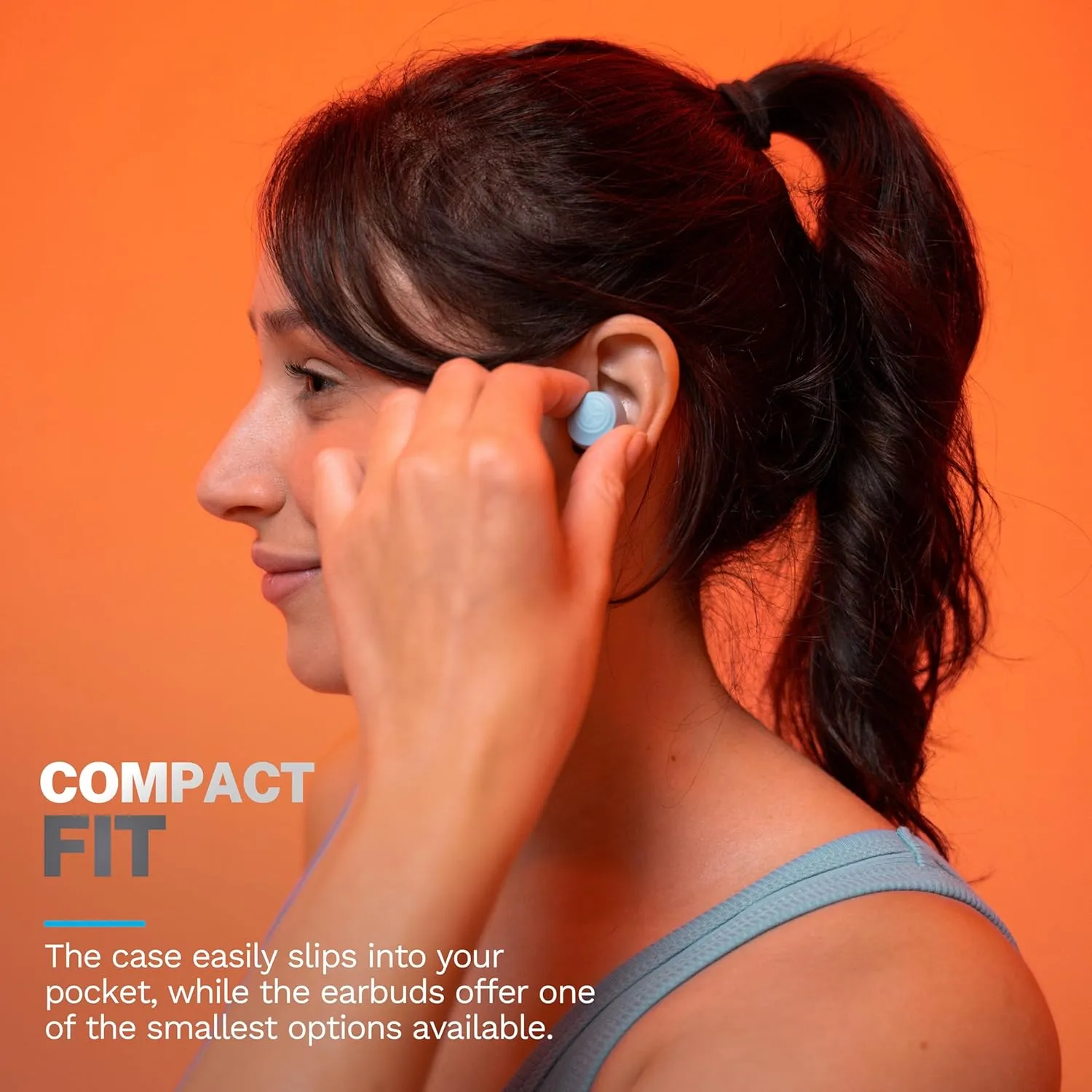 JLab Go Pop  True Wireless Bluetooth Earbuds & Charging Case - Light Blue, App Support, Dual Connect, IPX4 Sweat Resistance, Bluetooth 5 Connection, 3 EQ Sound Settings Signature, Balanced, Bass Boost