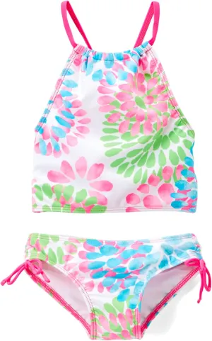 Kanu Surf Girls' Daisy UPF 50 Beach Sport Halter Tankini 2-Piece Swimsuit