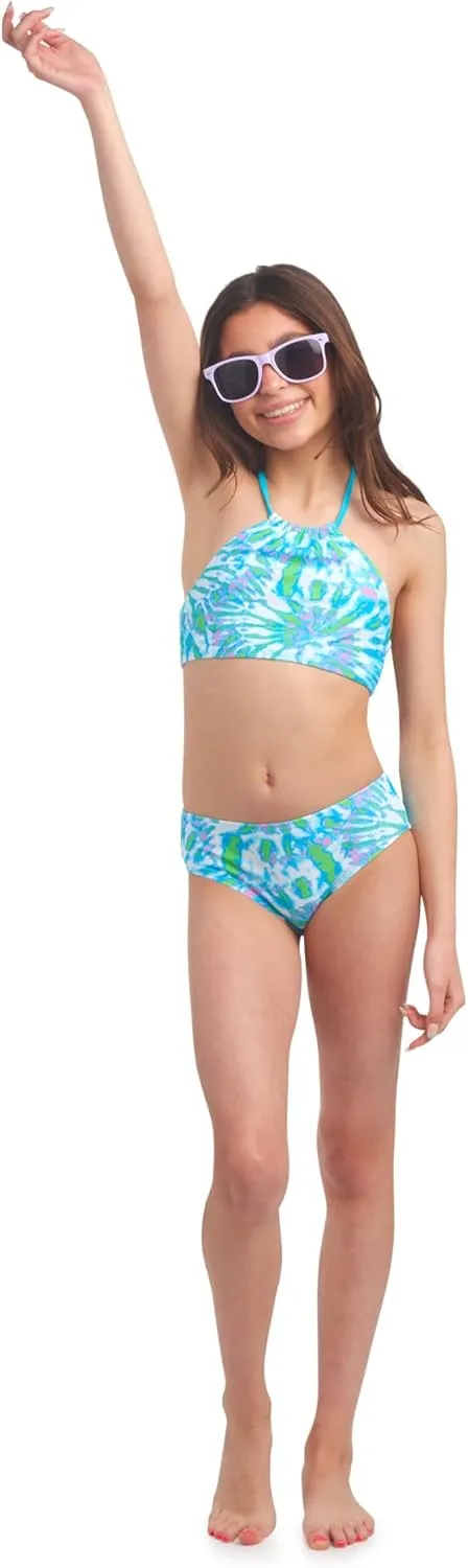 Kanu Surf Girls' Mahina UPF 50  Beach Sport Halter Bikini 2-Piece Swimsuit