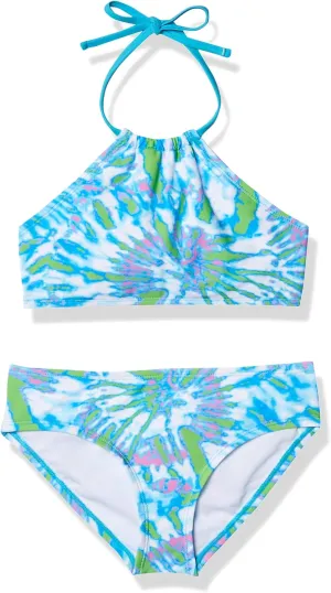 Kanu Surf Girls' Mahina UPF 50  Beach Sport Halter Bikini 2-Piece Swimsuit