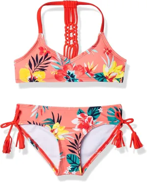 Kanu Surf Girls' Willow V-Neck Bikini Beach Sport 2-Piece Swimsuit