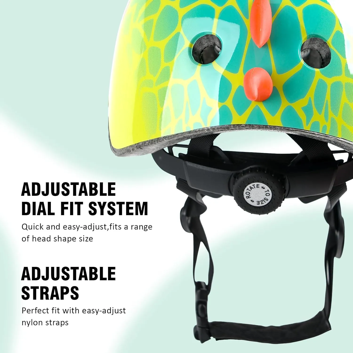 Kids Toddler Bike Helmet, Adjustable and Multi-Sport for Child Boys and Girls, 2 Sizes