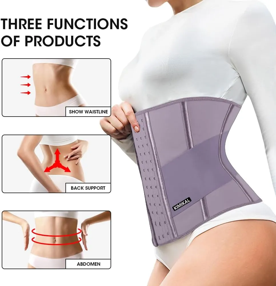 KIMIKAL Women Waist Trainer Corset Belt: Under Clothes Sport Tummy Control Long Torso Shapewear