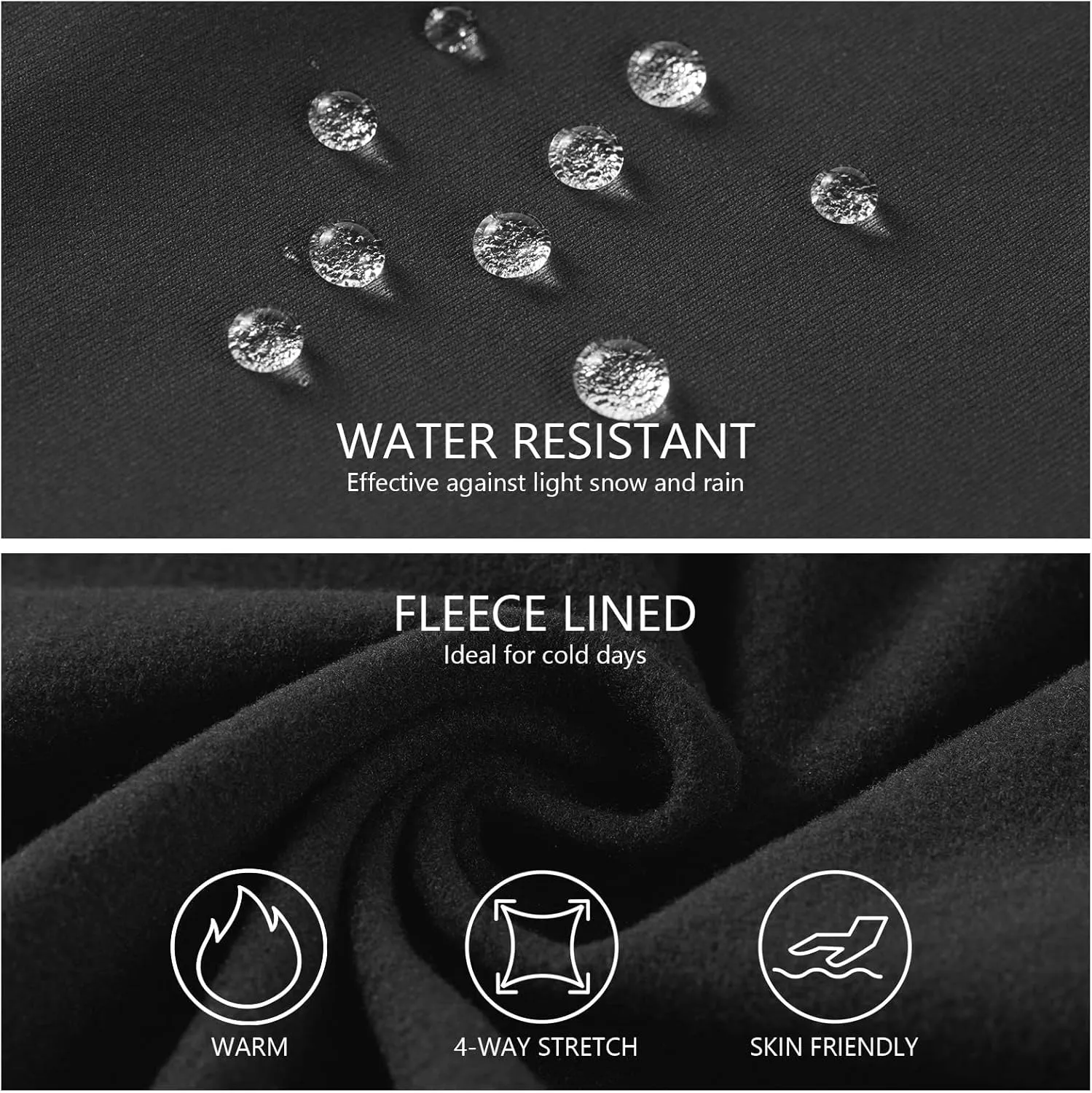 Lightbare Womens Fleece Lined Joggers Pants Thermal Stretchy Water Resistant Sweatpants with Pockets for Athletic Winter