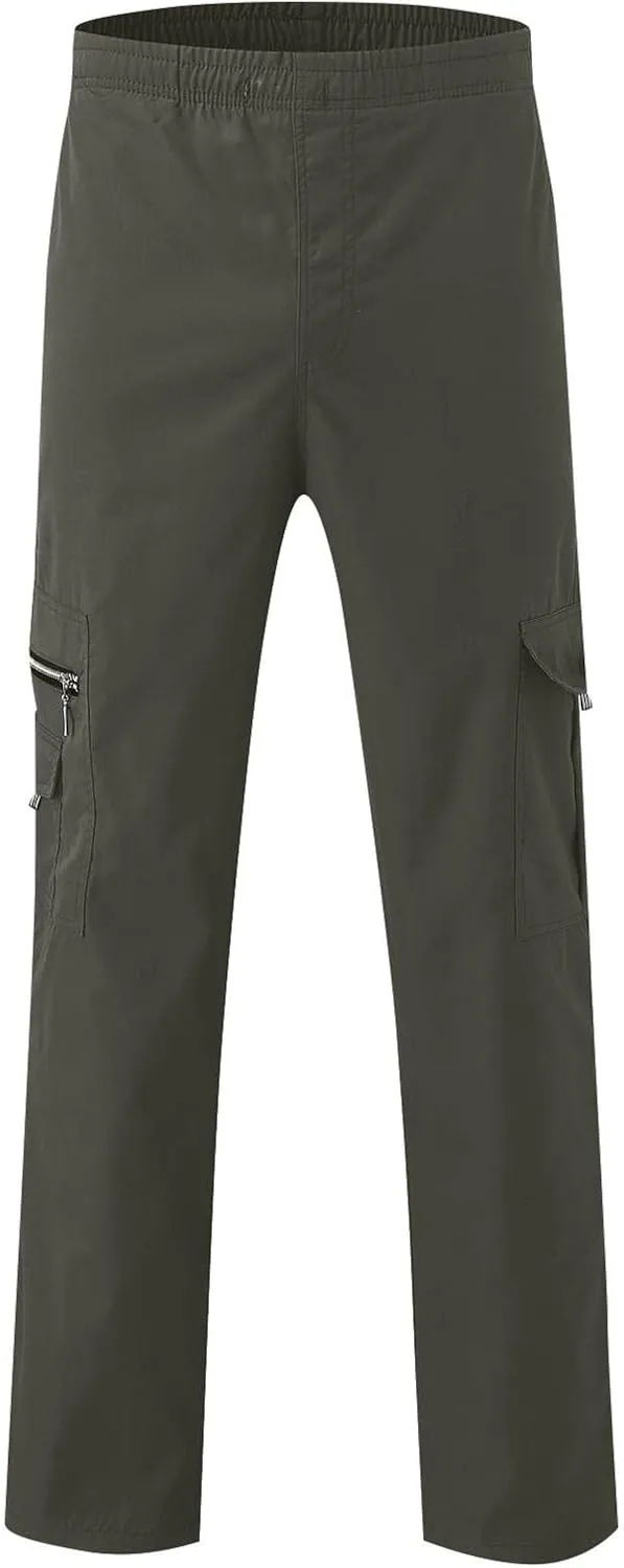 Men's Casual Cargo Sweatpants Waist Drawstring Joggers Hiking Tactical Pants for Men with Pockets Work Outdoor