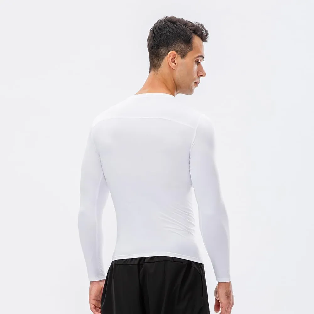 Men's Compression Shirts Long Sleeve Athletic Workout Gym Shirt Sports Baselayer Running Undershirts