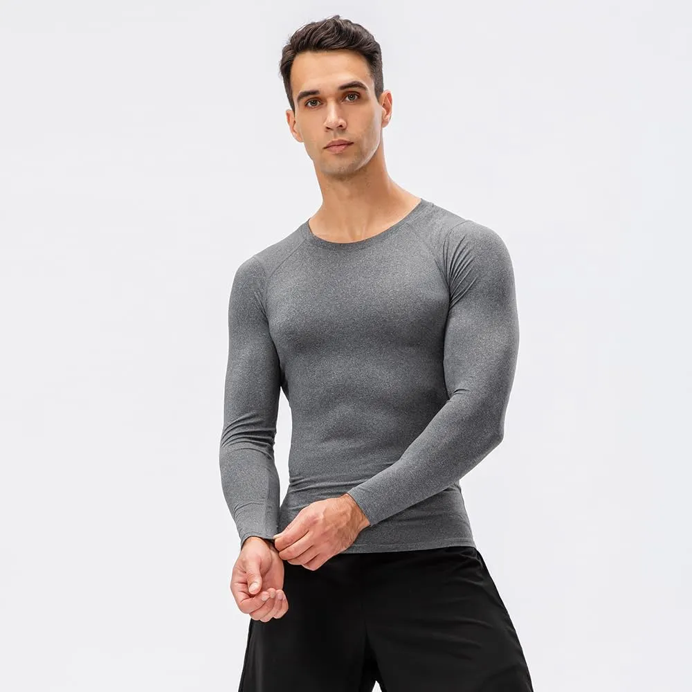 Men's Compression Shirts Long Sleeve Athletic Workout Gym Shirt Sports Baselayer Running Undershirts