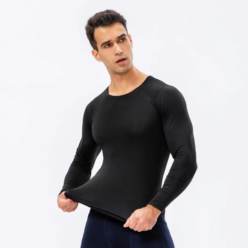 Men's Compression Shirts Long Sleeve Athletic Workout Gym Shirt Sports Baselayer Running Undershirts