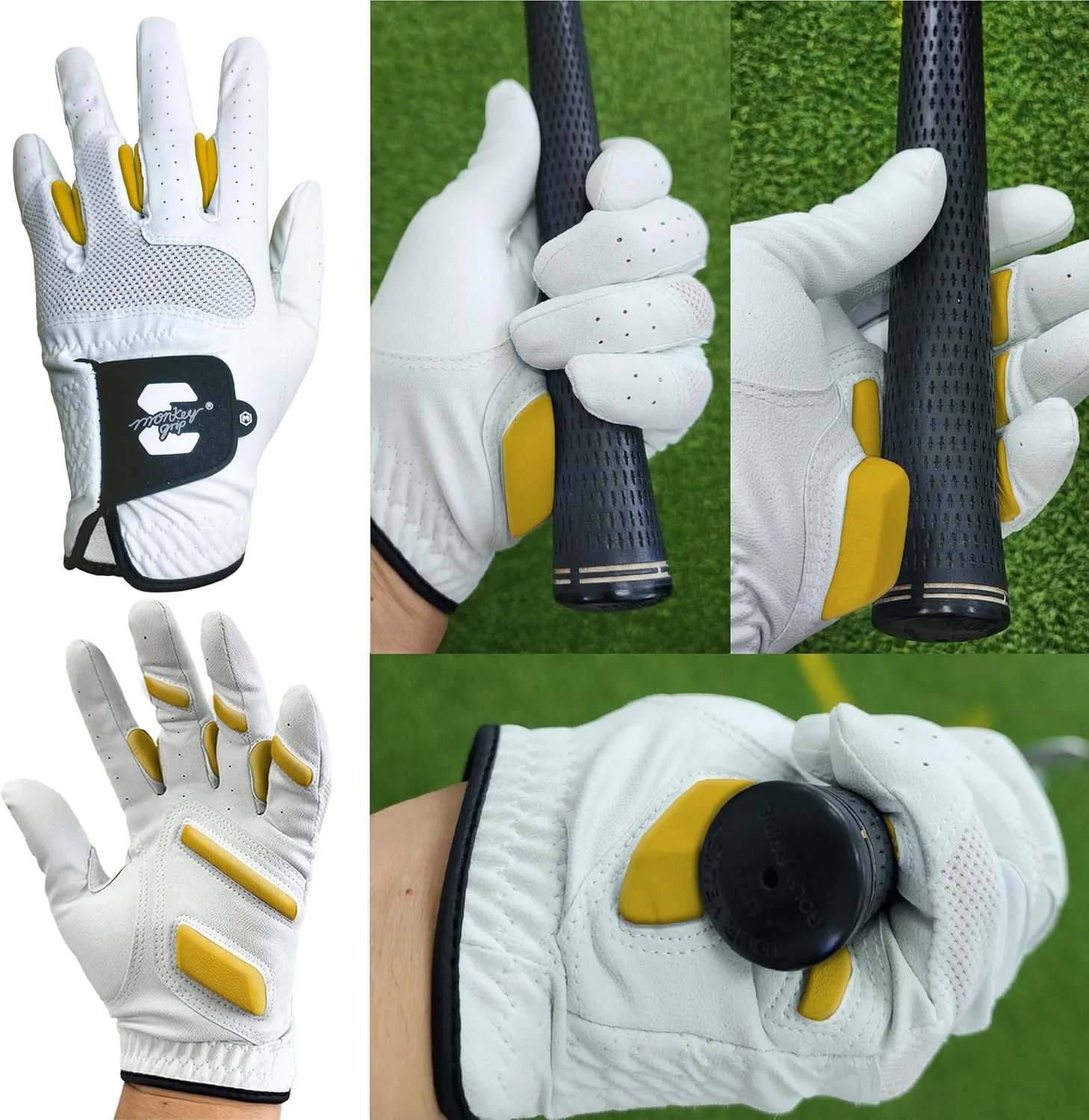 MONKEY GRIP Wedge Pad Golf Glove Premium Synthetic Nonslip Power Grip Good Grip Slice Killer No Twist Left Hand
