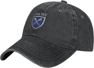 NOFAUS Emory University Hats for Men Baseball Cap Women Vintage Adjustable Dad Hat Funny Trucker Hat Summer Washed Cotton