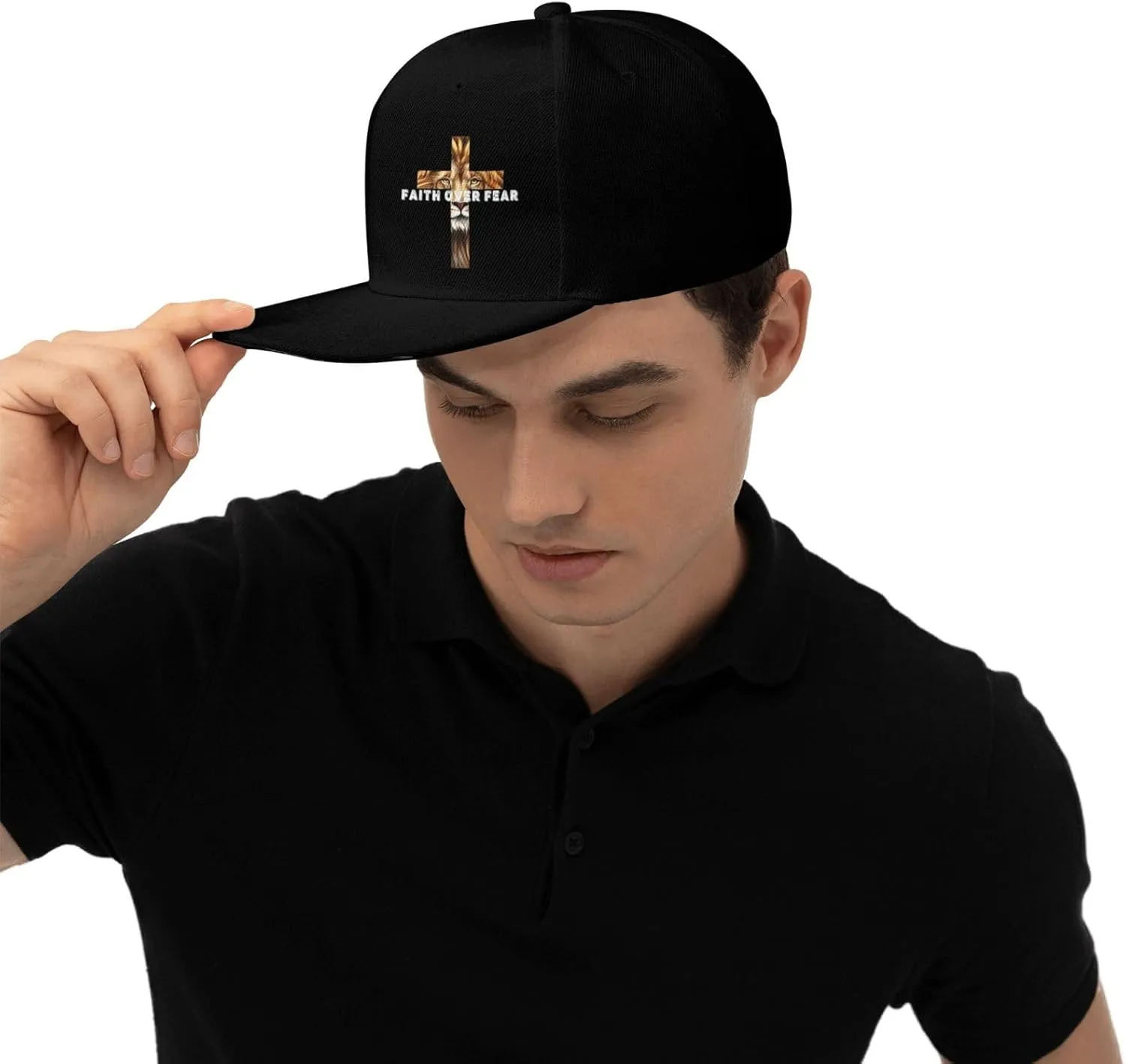 Outdoor Snapback Trucker Dad Hat for Men Women, Sports Adjustable Flat Bill Brim Baseball Cap