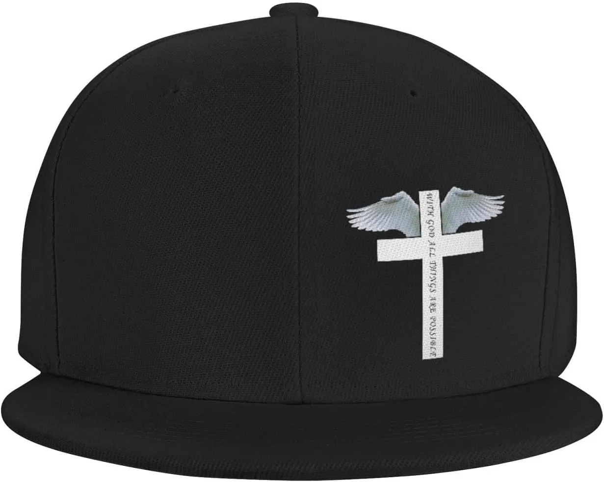 Outdoor Snapback Trucker Dad Hat for Men Women, Sports Adjustable Flat Bill Brim Baseball Cap