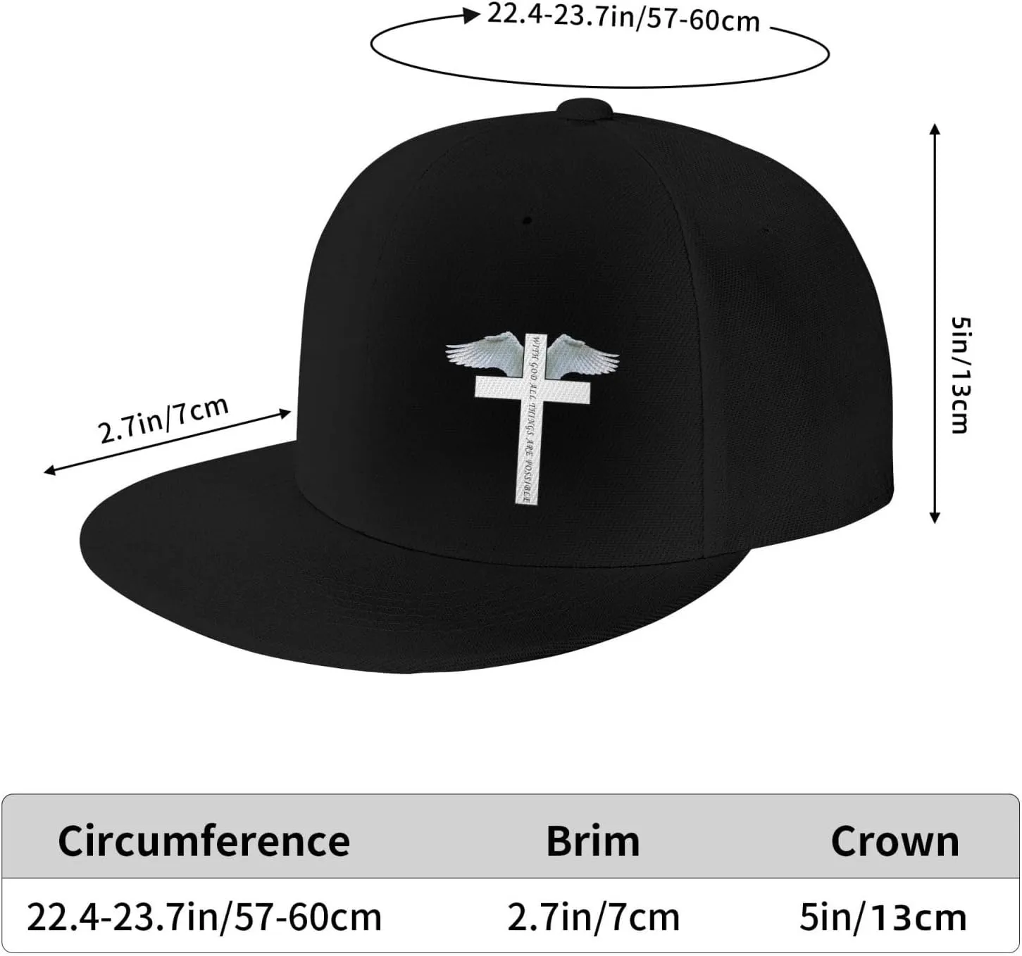 Outdoor Snapback Trucker Dad Hat for Men Women, Sports Adjustable Flat Bill Brim Baseball Cap