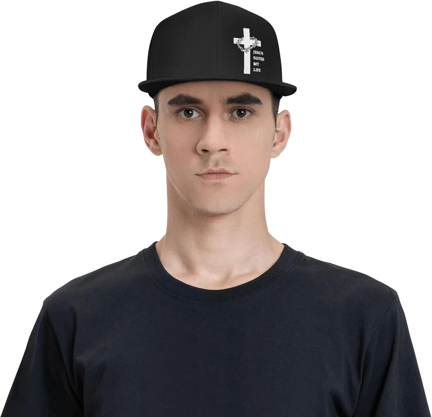 Outdoor Snapback Trucker Dad Hat for Men Women, Sports Adjustable Flat Bill Brim Baseball Cap