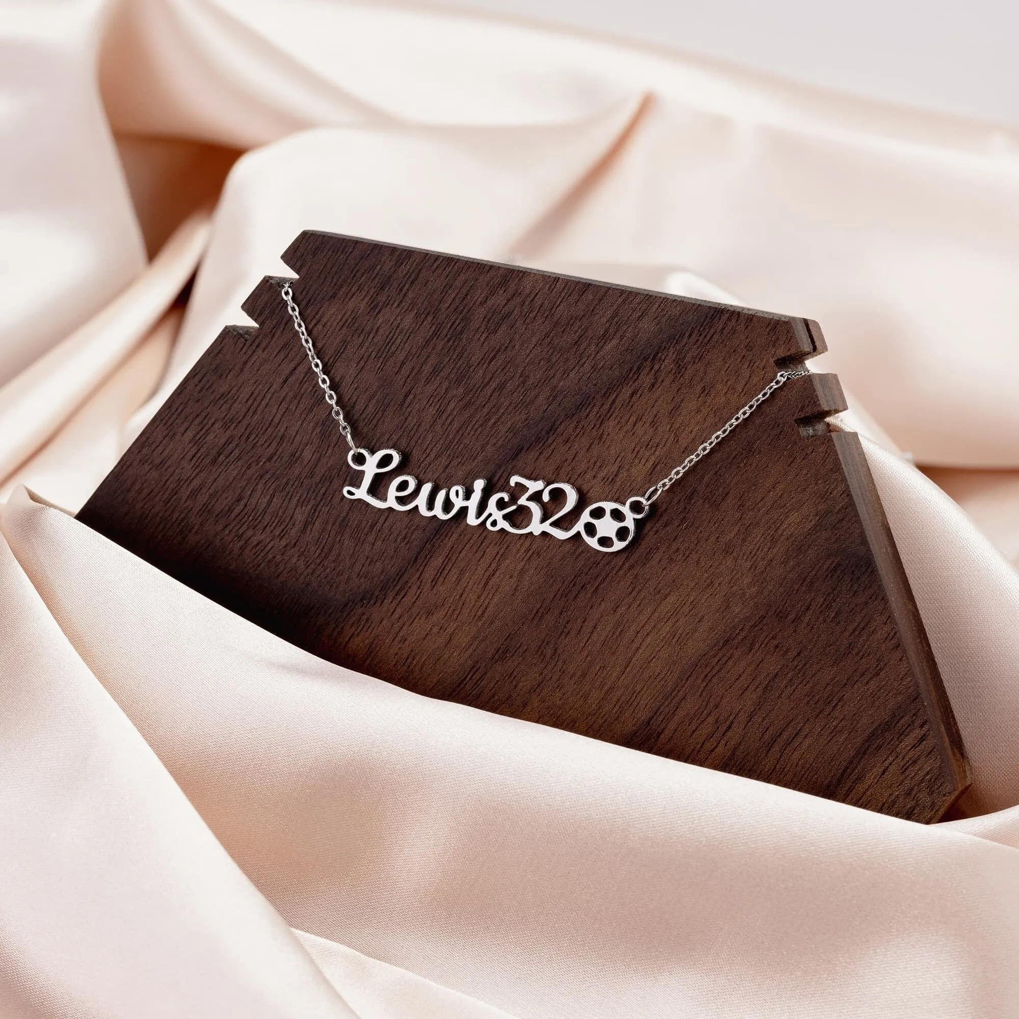 Personalized Sports Mom 18k Gold Necklace
