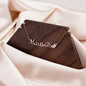 Personalized Sports Mom 18k Gold Necklace