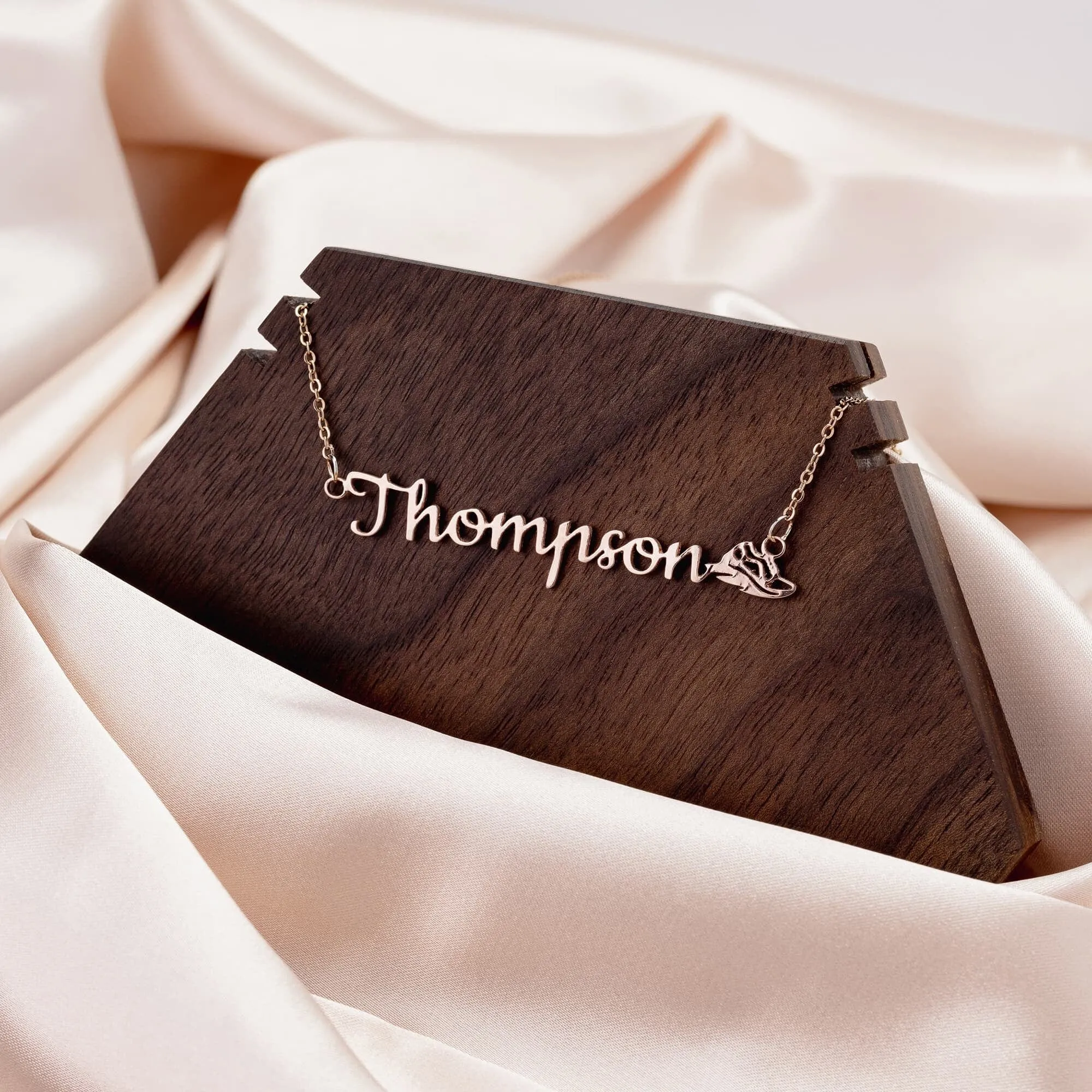 Personalized Sports Mom 18k Gold Necklace
