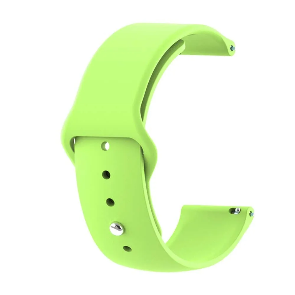 Silicone Button Style Watch Straps Compatible with Fossil Traditional 22mm Range
