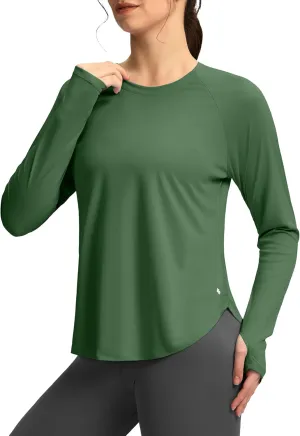 Soothfeel Womens Sun Shirts UPF 50  UV Protection Lightweight Quick Dry Long Sleeve Workout Hiking Tops Outdoor