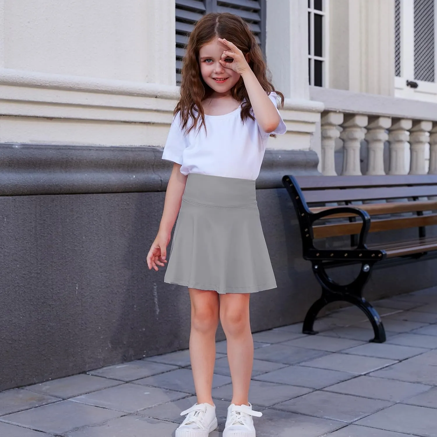 Toddler Girls Skirts Skorts Built in Shorts Baby Summer Flowy Tennis Athletic Skirts Skorts for Girls with Pockets