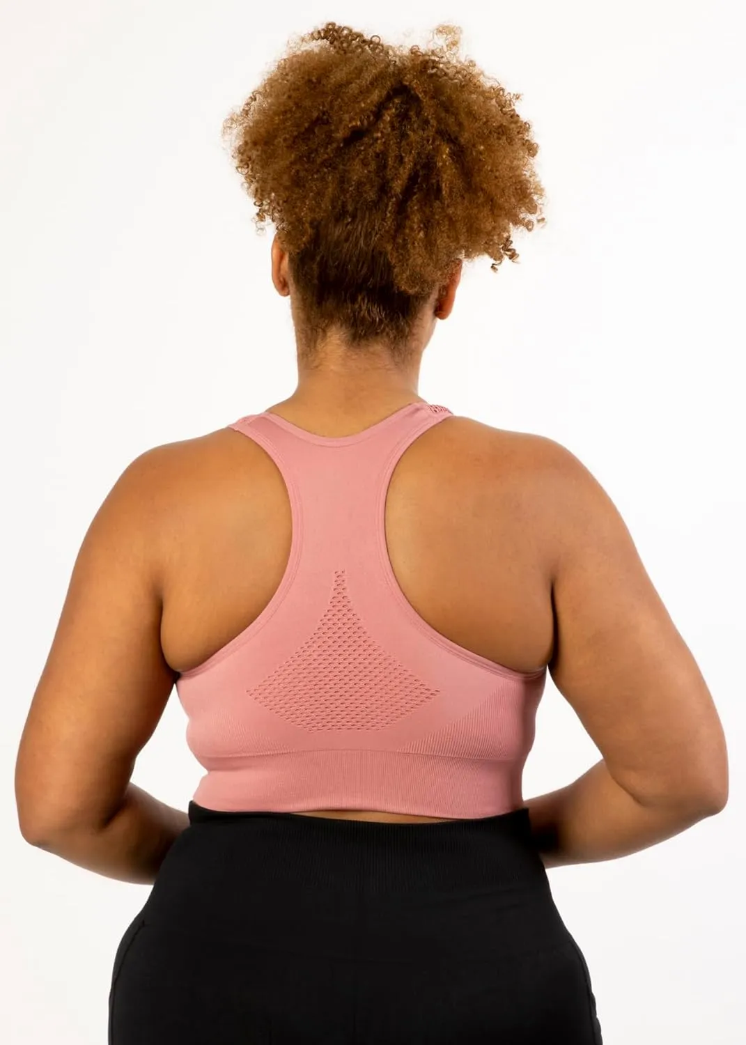 Under Control Sports Bras for Women Plus Size High Support Large Bust Racerback Padded White/Black Sport Bra Yoga Workout Bra