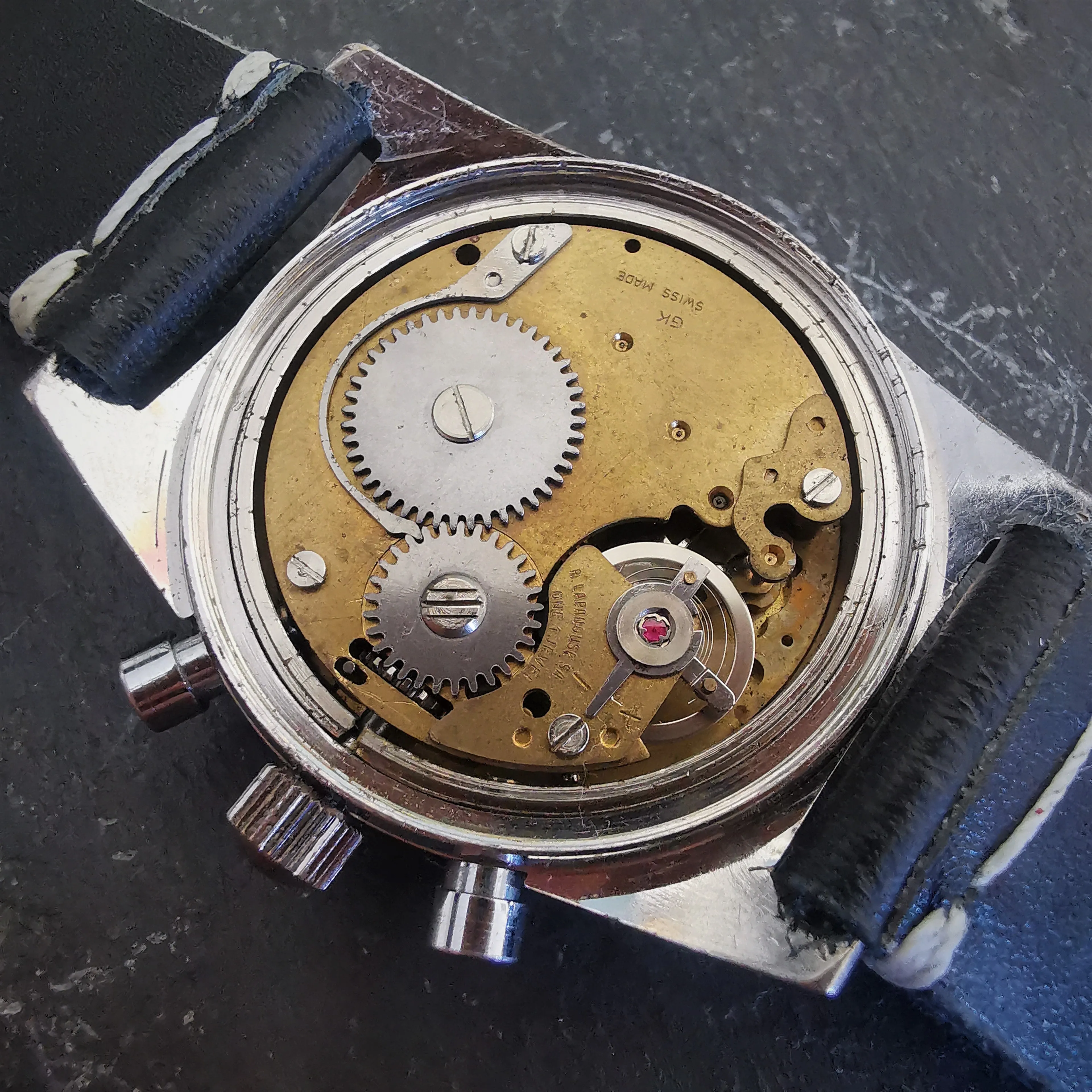 vintage Swiss EXACTIMA chronograph