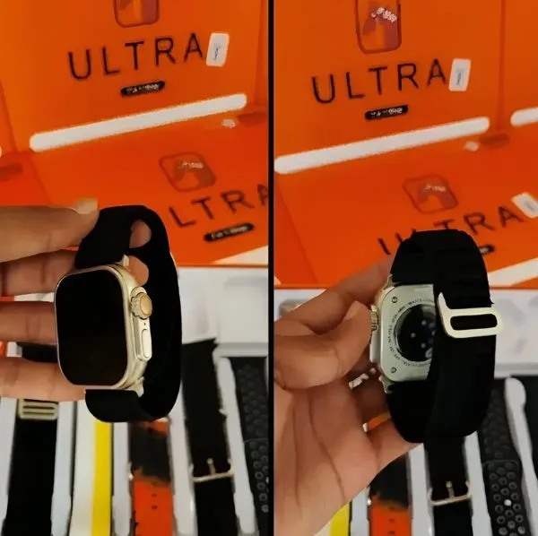 Waterproof 7-in-1 Ultra Smart Watch 2.01 With 2.1-inch Full Hd Screen With Series 8 Wireless Charging And 7 Straps(random Colors)