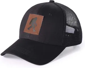 XXL Hats for Men Big Head, Black Oversized Trucker Finshing Hat, Mesh Snapback Baseball Cap, Embroidered Dad Hat for Women