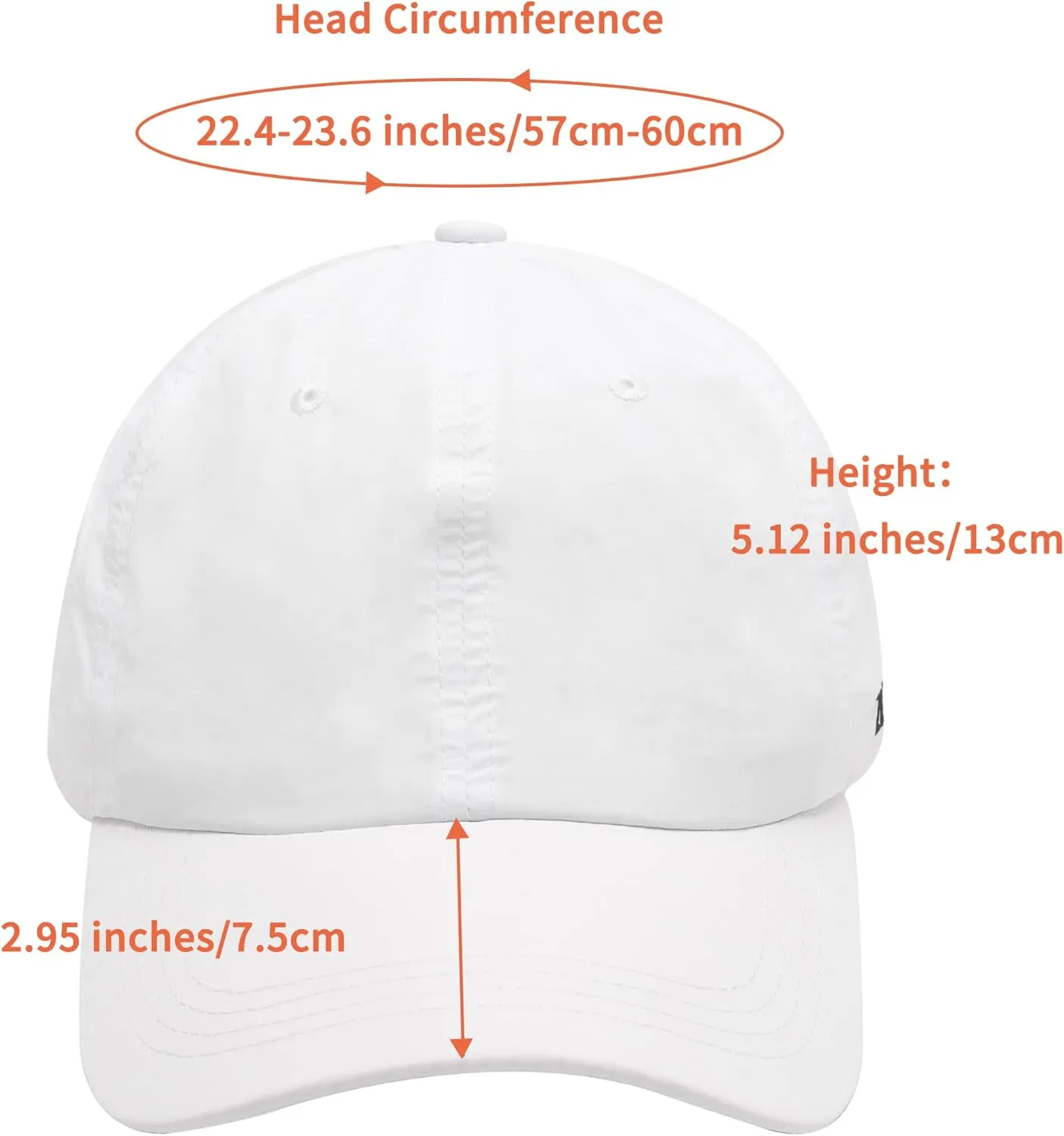 ZLYC Quick Dry Baseball Cap for Women Men Unstructured Sports Golf Tennis Hat